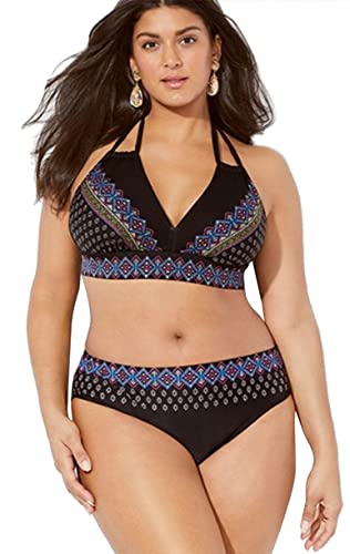 CheChury Mujer Tallas Grandes Traje de Baño de Dos Piezas Mujer Verano Sexy Bikinis Acolchado de...