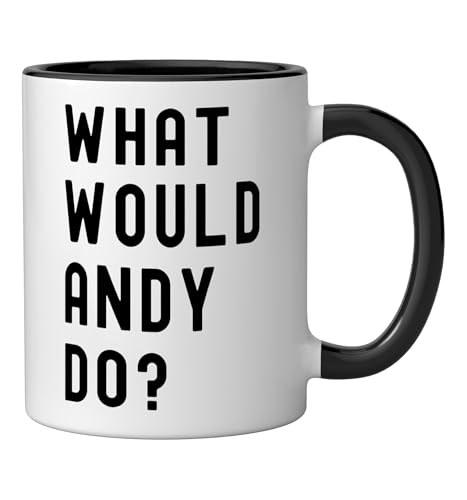 Taza de Cerámica What Would Andy Do? Negra y Blanca miniatura 2