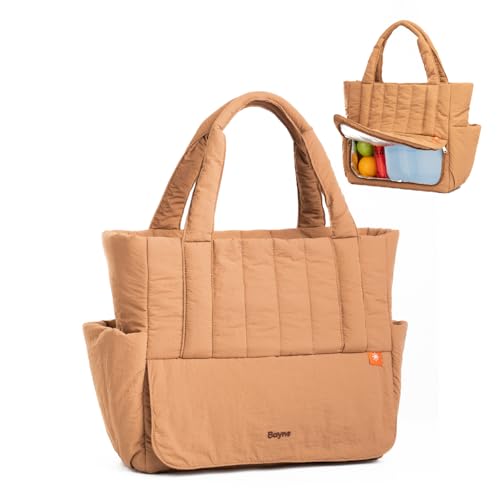 Image of Bayne Large Size Tote Bag with Lunch Compartment | Laptop Bags for Women Office Use | Waterproof Handbag for Women | Elegant Office Bags for Woman | Office Bag for Woman