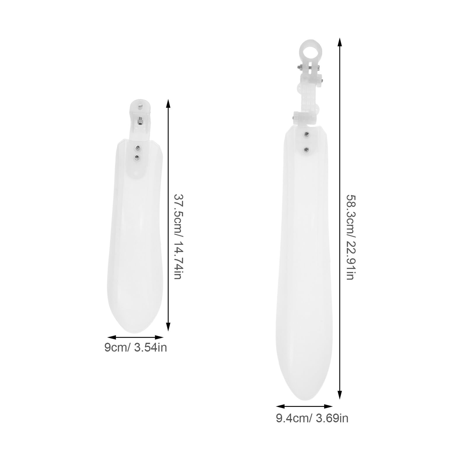 Guardabarros para Bicicleta de Plástico Luminoso, Delantero y Trasero, Resistente y Ligero, Compatible con Bicicletas de Montaña y Carretera, Protección contra Barro y Agua