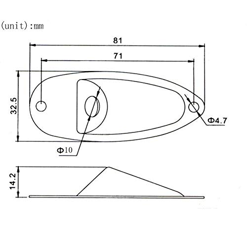 2Pcs Boat Style 1/4" Loaded Guitar Pickup Output Jack Plug Socket Plate And Screws Ferrule For Fender Strat Stratocater Style Electric Guitar(Chrome) #TOP4