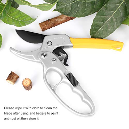 WHATOOK Pruning Shears for Gardening, Heavy Duty Hand Pruners, Bypass Shears, Plant Clippers Cutter Sharp Blade,Tree Trimmers Scissors, Garden Snips, Gardening Tools for Plant, Flower,Yard（Yellow） - Thumbnail 7