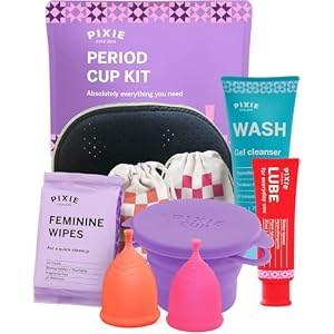 Period Kit for Girls – Menstrual Cups For Beginners – Best Removal Stem – Tampon and Pad Alternative – Every Cup Purchased One is Given to Woman in Need! – Teen Gift