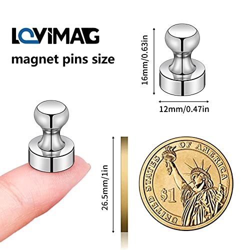image for LOVIMAG Magnets for Whiteboard, 40pcs Strong Refrigerator Magnets, Neo