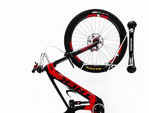 Image of Steadyrack Bike Rack - Pivoting Mountain Bike Rack, Holds Up to 77 lbs, Fits 24 inch-29 inch Wheels, 2.1 inch-2.8 inch Tires, Foldable Wall Mount for Space-Saving Bicycle Storage - 2 Pack