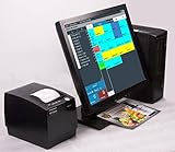 15" Einzelhandel Kassensystem mit Touchscreen & Bondrucker – POS Kasse für Kiosk, Tabakladen oder kleinen Supermarkt mit Zeitungsmodul, ohne ABO, TSE-konform - BLITZKASSE LITE