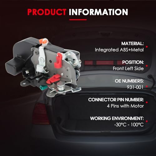 Image of CCIYU Door Lock Actuator Compatible with 1999 2000 2001 2002 2003 2004 For Jeep Grand Cherokee Front Left Door Lock Latch Actuator, Replace 931-001