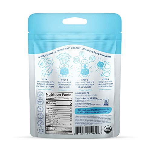 Kos KOS-PAN-BSP01 Usda Organic Blue Spirulina Powder thumb #3