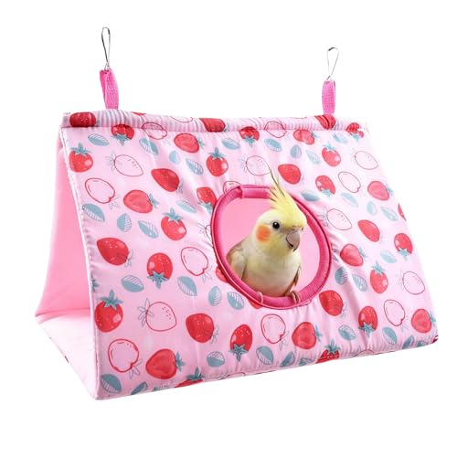 Vogelnest – Weiches Flanell-Lovebird-Bett, Warmes Sittich-Hängehaus, Kletterkäfig-Unterschlupf | Für , Nymphensittiche, Sittiche, Kanarienvögel,...