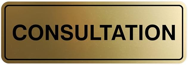 Signs ByLITA New Standard Consultation Sign (Brushed Gold) - Small