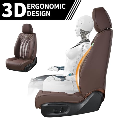 Image of FLORICH Car Seat Covers, Leather Seat Covers, Front Seat Covers 2PCS,Waterproof Car Seat Protector, Auto Driver Seat Covers Accessories Fit for Most SUV Trucks(Coffee, Front Pair)