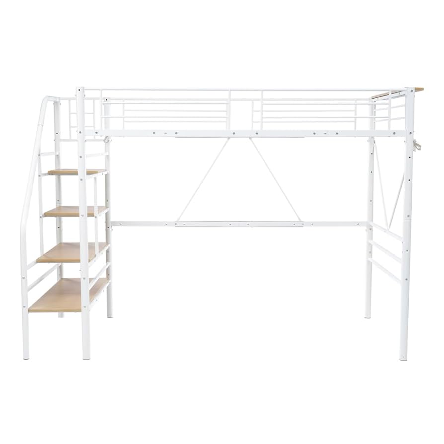 S ロフトベッド 階段付き S パイプベッド シングル コンセント付き 収納 ス Amazon｜ロフトベッド 階段付き パイプベッド シングル
