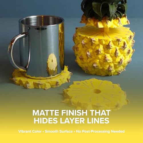 Image of Polymaker Panchroma Matte PLA Filament, Matte Savannah Yellow 1.75mm 1kg 3D Printing Filament, Formerly Polyterra Matte 3D Printer PLA Filament, Fit Most FDM 3D Printers, 1kg Spool (2.2lbs)