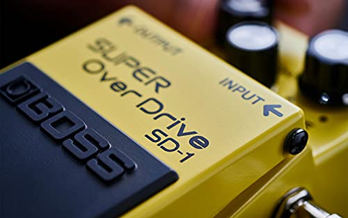 Image of Boss SD-1 Super OverDrive Pedal Bundle with Gearlux Instrument Cable, Patch Cable, and Picks
