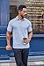 COOFANDY Men's Pique Polo Shirts Short Sleeve Cotton Casual Golf Shirts Basic Solid Color Collared T-Shirt, Light Blue, X-Large
