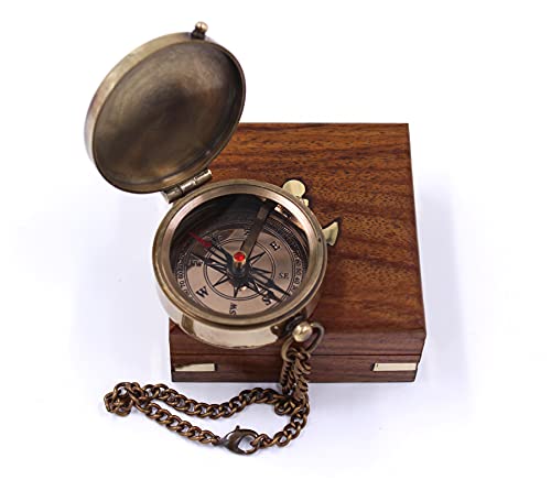 Brújula portátil de latón para camping miniatura 7