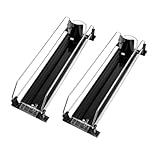 TOYANDONA 2個 冷蔵庫用自動プッシャー飲料整理器 スムーズな動作でソーダ缶を均等に前進 省スペース設計で飲料を美しく整頓可能