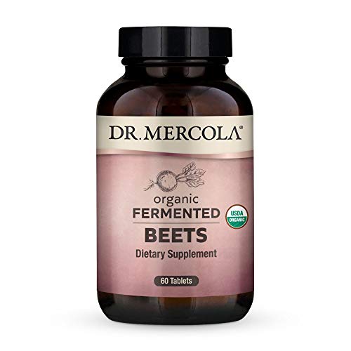 Dr. Mercola Organic Fermented Beets Dietary Supplement, 30 Servings (60 Capsules), Non GMO, Soy Free, Gluten Free, USDA Organic