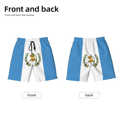 Flag of Guatemala Youth Beach Pants, Soft and Breathable, with Drawstring Waist, Suitable for Sports and Leisure.2