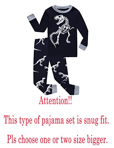 Image of KikizYe Little Big Boys Long Sleeve Pajama Sets 100% Cotton Pjs