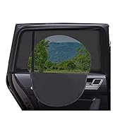Upgrade Stretchable&Breathable SUV Car Window Shade - Oversize Double Mesh for Heat Shading and Bug&UV Protection - Car Must Have Privacy Shades for Cars,Truck,SUV When Camping (Rear window/2pcs)