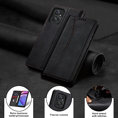 Image of Jasonyu Flip Wallet Case for Moto G Power (2023),Black