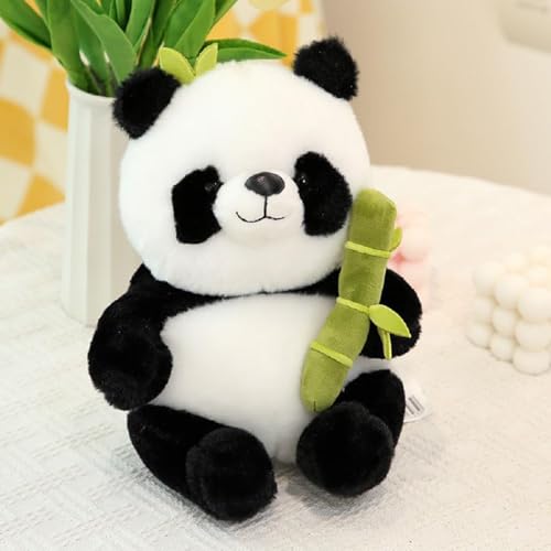 Bocguy Panda Kuscheltier Stofftier, 26cm PandaPlüsch-Plüschtier, Panda mit Sitzendem Bambus-Plüsch Versteckt für Jungen und Mädchen