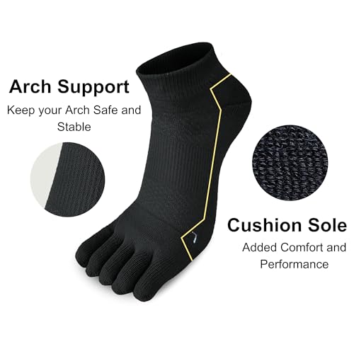 Cushion Running Toe Socks Athletic Five Finger Socks Ankle Toe Socks for Men and Women No Blister2