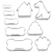 BakingWorld Dog Cookie Cutter Set - 7 Piece - Dog,Paw Print,Dog House,Dog Droppings and Dog Bone Biscuit Cookie Mold for Homemade Treats - Stainless Steel