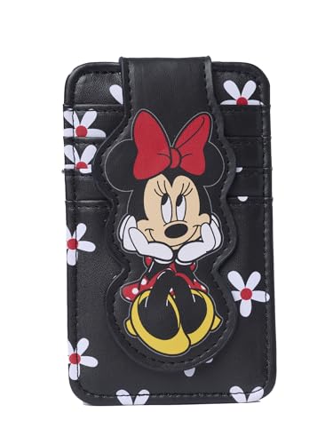 Image of Disney Card Holder Women Slim Wallet Small Minnie Mouse Black