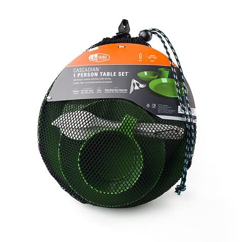 Gsi Outdoors Cascadian 1 Person Table Set For Camping & Outdoors - Plate, Bowl, Mug Cup & Cutlery #TOP3