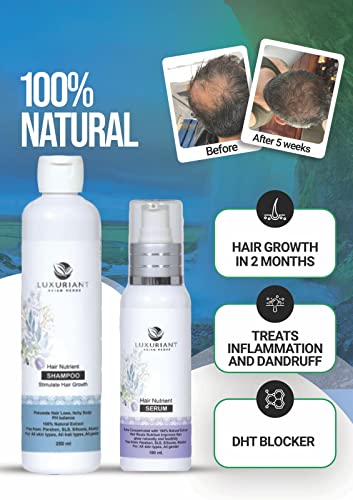 Luxuriant Hair Growth Serum - Anti-Dandruff, Hair Loss, and Scalp Treatment | DHT Blocker | Essential Oil Hair Growth for Men and Women | (1 x 100 ml) - Image 6
