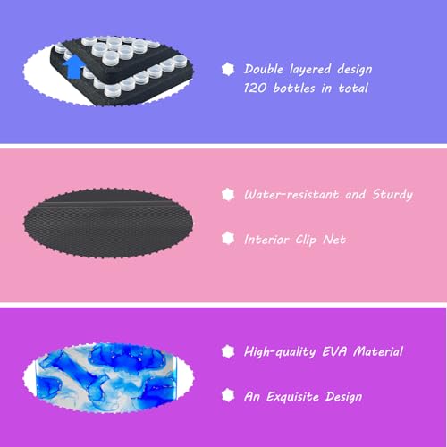 Image of 120 Slots Diamond Art Storage Box | Blue Bead Organizer Case with Drill Tools, Portable Craft Box, For 5D DIY Art Kits
