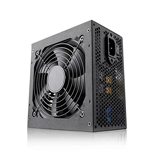 PCd 500W PC̃Rs[^dfXNgbvPSU 12V 91jo[TAC100-240V ATXd (F : Black, Size : 15x14x8.5cm)
