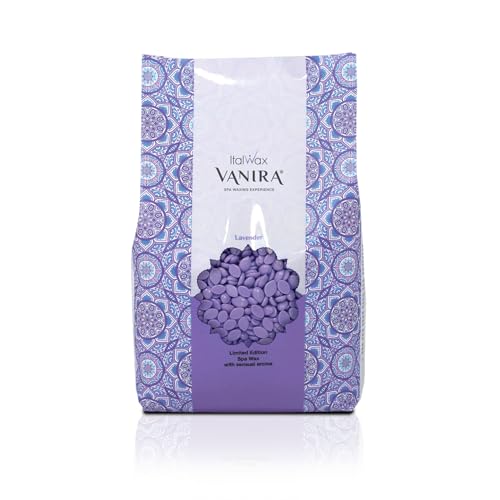 Italwax Vanira - 1kg -Hartwachsperlen für die Haarentfernung im SPA-Verfahren - Lavendel - Synthetische Formulierung - Perfekt für Ganzkörperwachsen​