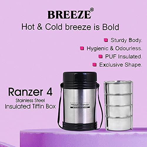 Image of BREEZE Ranzer 4 Stainless Steel Lunch Box