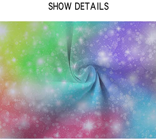 Yasida Rainbow Bed Sheets Twin, Twin Bed Sheets For Girls, Fitted Sheet Twin Size, Tie Dye Pastel Glitter Twin Sheets Sets For Kids, Girly Bedding Decor 2 Piece Colorful Sheet Set, Soft Microfiber #TOP6