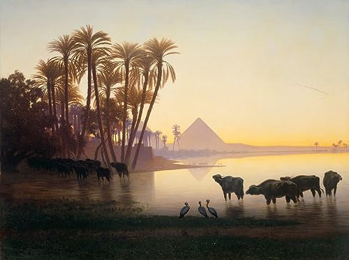 Impression sur toile Charles Theodore Frere 60x90cm pour remplacer un mur vide par un grand paysage