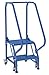 Vestil LAD-PW-18-2-P Portable Warehouse Ladder Perforated 16.8125" 2 Step, Blue
