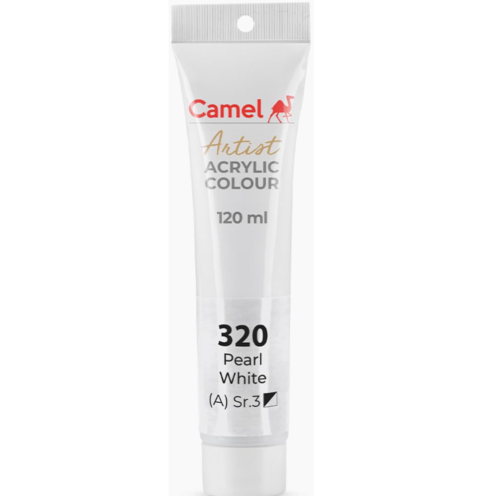 Camlin Kokuyo Artist Acrylic Colour Tubes 120ml Pearl White 320
