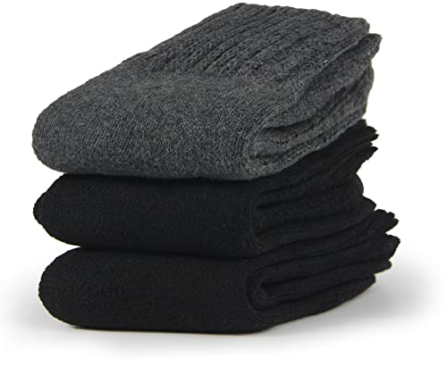 Image of BenSorts Women's Winter Boots Socks Thick Warm Cozy Crew Socks Solid Color Gifts