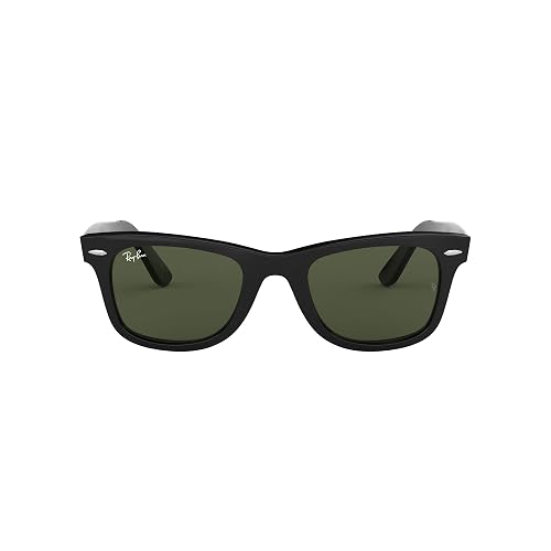 Ray-Ban RB2140 Original Wayfarer Square Sunglasses, Black/G-15 Green, 50 mm
