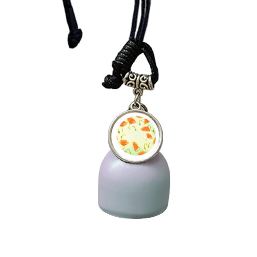Carillon éolien voiture et fleurs dorées pour un trajet zen