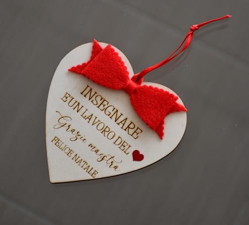 Targa Palla Albero Di Natale "insegnare è un lavoro del