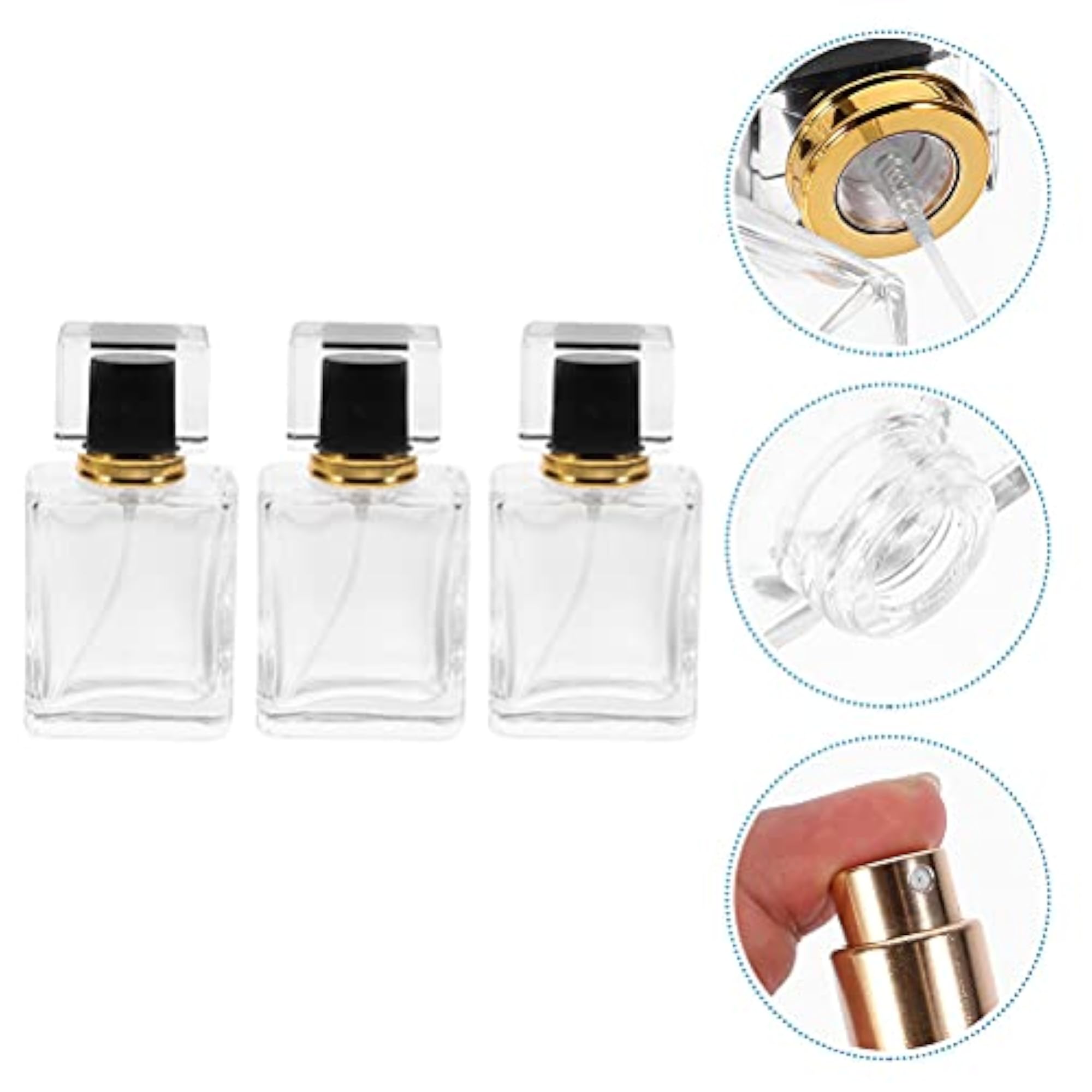 3pcs 30ml Fine Mist Refillable Spray Perfume Bottles