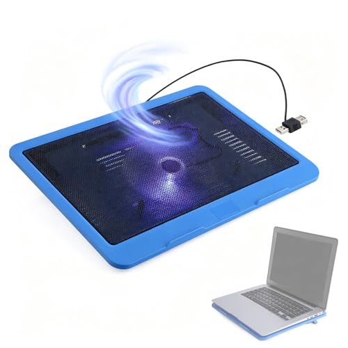 Base enfriadora para laptop con ventilador 130mm azul miniatura 1
