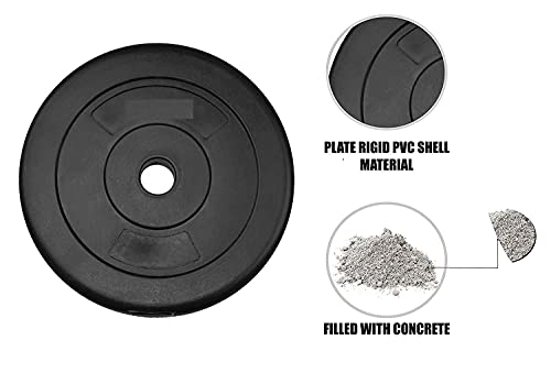 Image of Musclen Fitness Weight Lifting Dumbbell Plates, 16 Kg Weight Plates, 2Kg X 8 (Black)