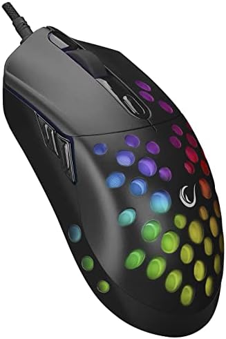 Rampage SMX-R66 ROCKET Ultra Hafif Siyah RGB Ledli 12000dpi Gaming Oyuncu Mouse — Amazon ürün görseli