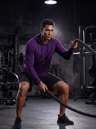 Image of Lexiart Mens Cotton Hoodies Pullover Sport Muscle Workout Shirts