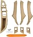 Produktbild UCkasayfy Türgriff Kit Kompatibel mit Türgriffe BMW 5er F10/F11/F18 2010-2016, Fahrer Seite Fensterschalter Armlehne + Beifahrer Türgriff + Fensterschalter Abdeckung Beige